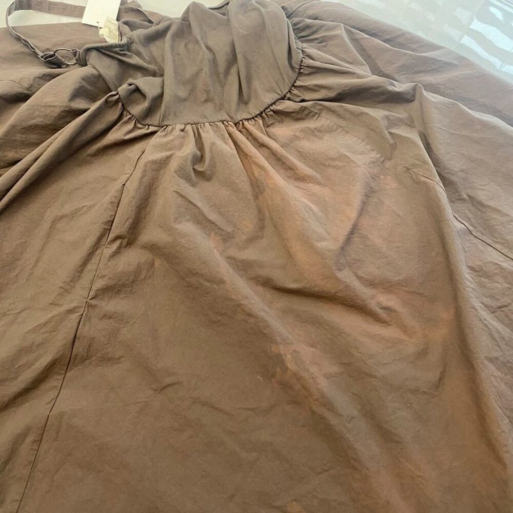NEW Melloday Fit & Flare Midi Dress Chocolate Brown Nordstrom Size S-FLAW - Picture 7 of 16